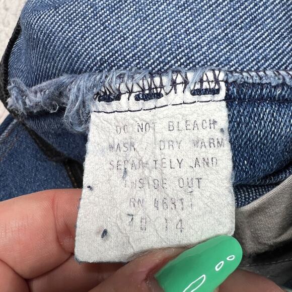 Vintage 80s Ultra High Rise Relaxed Fit Straight Legs Jeans Denim Taylor Togs 6 - Picture 6 of 6